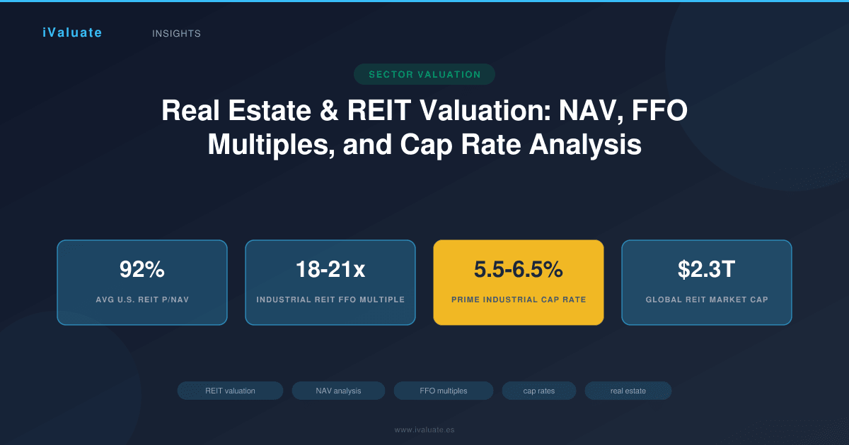 Real Estate & REIT Valuation: NAV, FFO Multiples, and Cap Rate Analysis